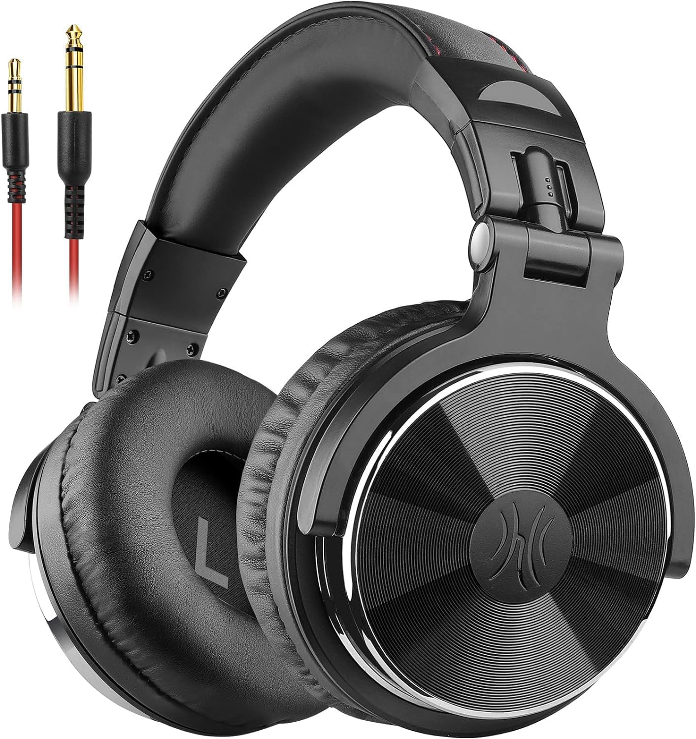 OneOdio Wired Over Ear Headphones Hi-Res Studio Monitor & Mixing DJ Stereo Headsets with 50mm Drivers and 1/4 to 3.5mm Jack for AMP Computer Recording Podcast Keyboard Guitar Laptop - Black