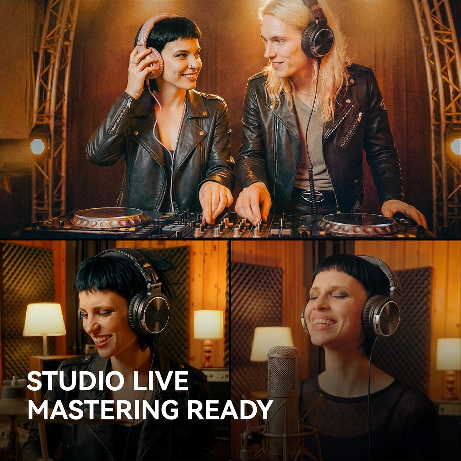 OneOdio Wired Over Ear Headphones Hi-Res Studio Monitor & Mixing DJ Stereo Headsets with 50mm Drivers and 1/4 to 3.5mm Jack for AMP Computer Recording Podcast Keyboard Guitar Laptop - Black - Image 6