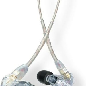 Shure SE215 PRO Wired Earbuds - Professional Sound Isolating Earphones, Clear Sound & Deep Bass, Single Dynamic MicroDriver, Secure Fit In Ear Monitor, plus Carrying Case & Fit Kit - Clear (SE215-CL)