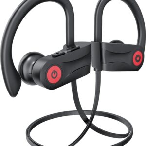 Boean Bluetooth Headphones, Wireless Headphones with 16 Hours Playtime Bluetooth 5.3 Wireless Earbuds HD Stereo Sound IPX7 Waterproof Earphones AI Music Generation Workout Headset for Running Sports