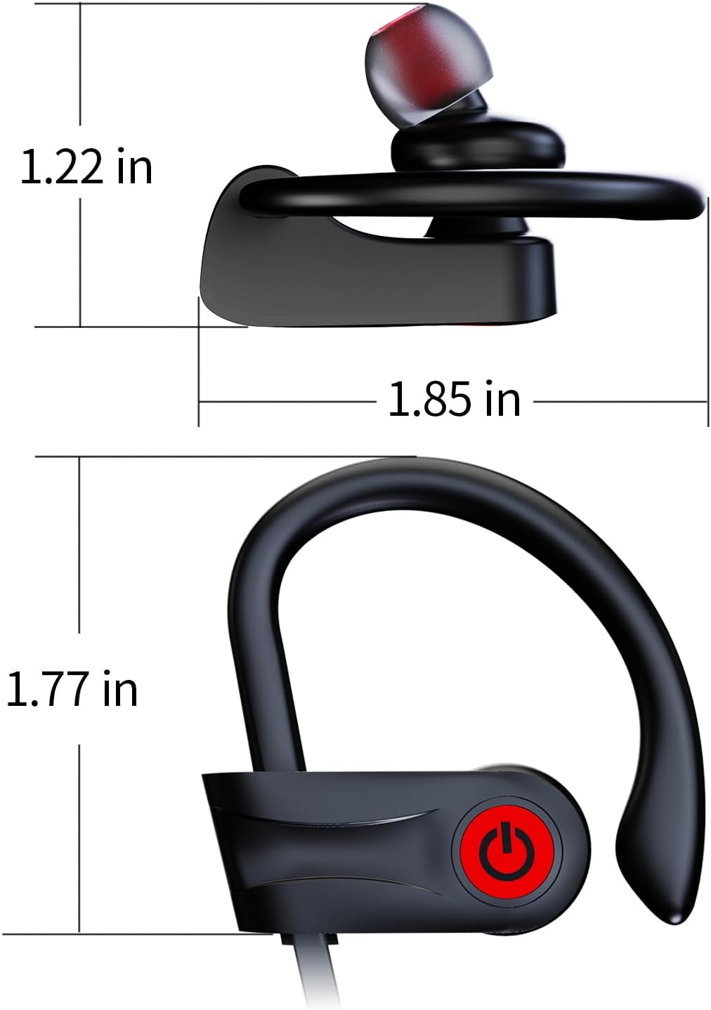 Boean Bluetooth Headphones, Wireless Headphones with 16 Hours Playtime Bluetooth 5.3 Wireless Earbuds HD Stereo Sound IPX7 Waterproof Earphones AI Music Generation Workout Headset for Running Sports - Image 9